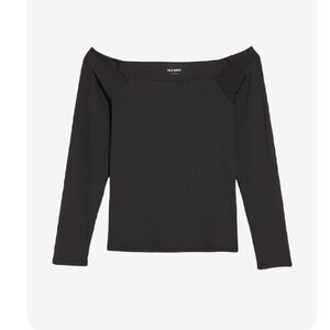 Black off the shoulder top
